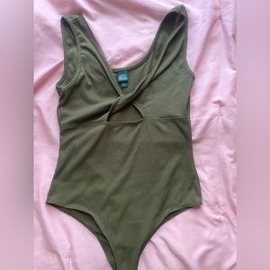 Women's Twist-Front Cut Out Tank Bodysuit - Wild Fable™